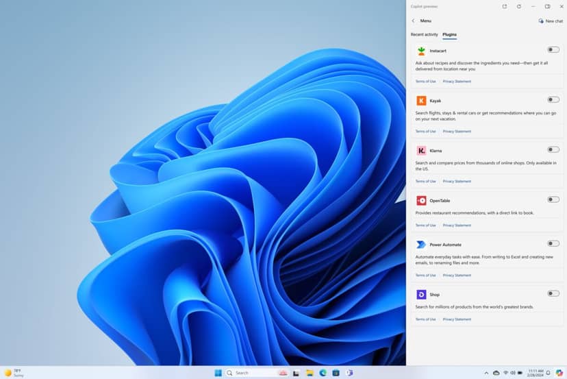 Copilot otrzymuje wsparcie dla wtyczek. Dzięki temu stanie się jeszcze lepszy