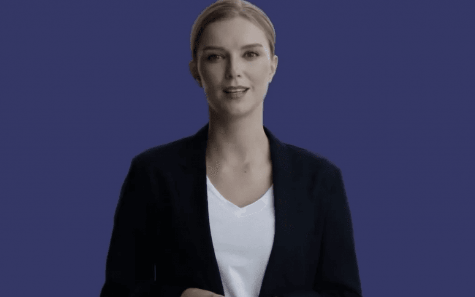 Fedha &#8211; prezenterka newsów stworzona przez AI /Fot. YouTube
