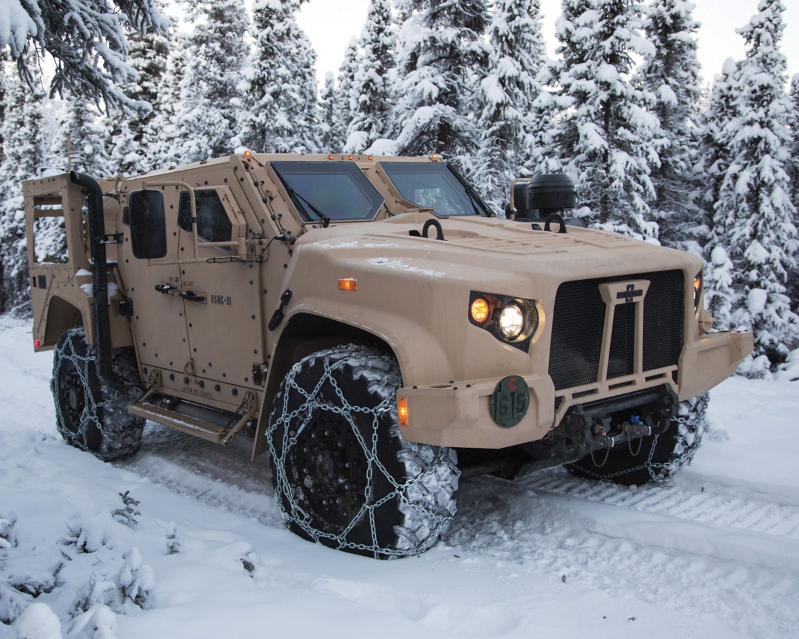 JLTV CRTC BOLIO OSHKOSH CHAINS TIRES X-COUNTRY DEC 14 2016 SCENIC TWIN LAKES TRAIL WINDY RIDGE
