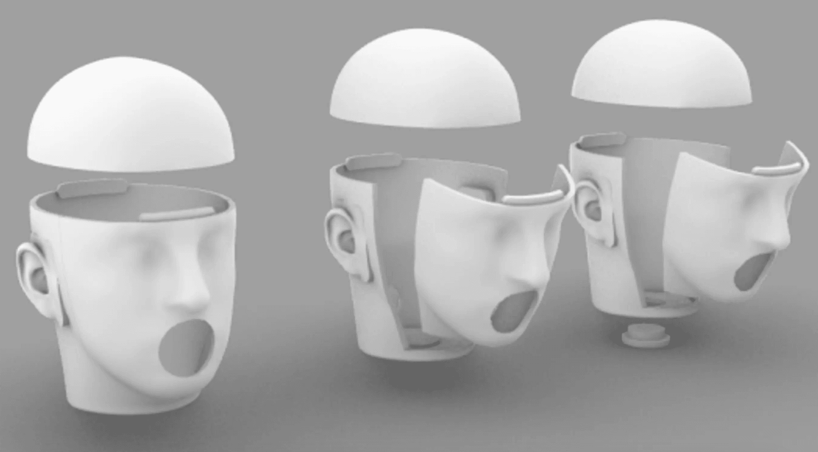 Głowy z drukarki 3D wyglądają dość osobliwie, ale mogą pomóc w stworzeniu lepszych urządzeń akustycznych /Fot. University of Illinois
